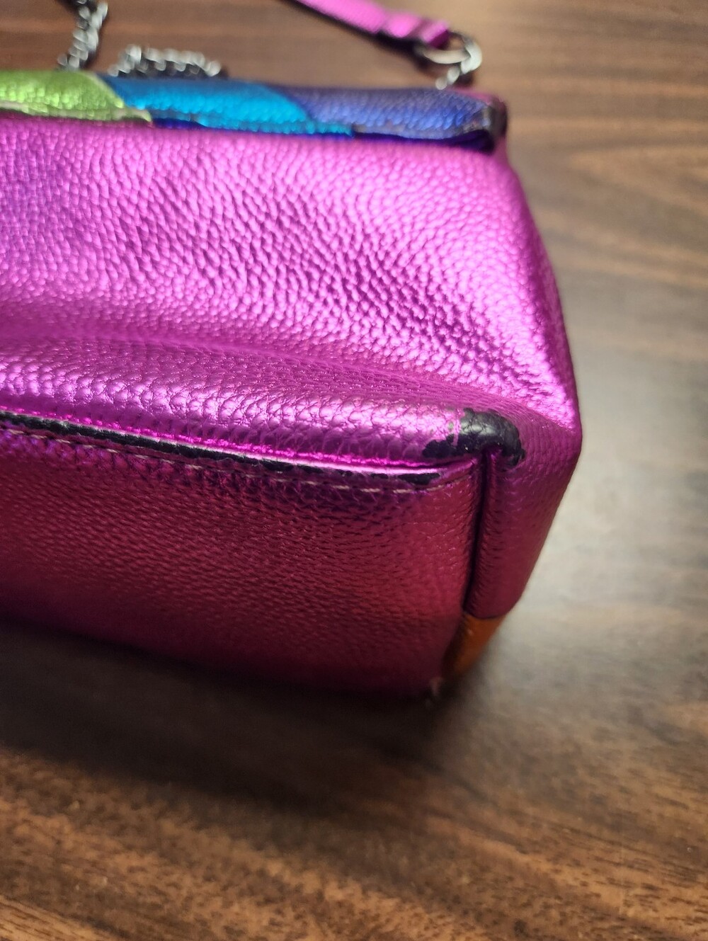 Kurt Geiger Metallic Rainbow Bag Read Description - Picture 12 of 16